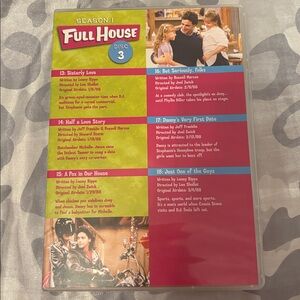 Full House Season 1 Disc 3 DVD